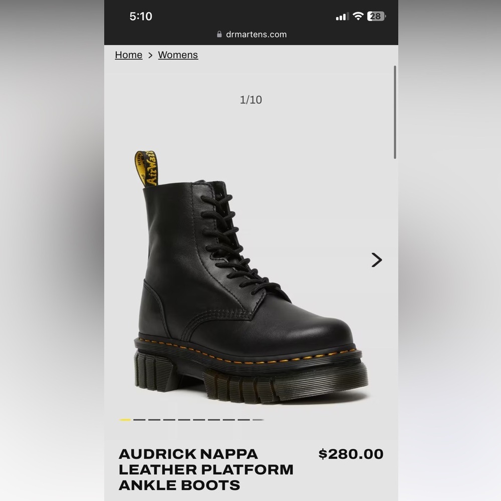Dr. Martens Audrick Nappa Boots (Size 9) - Picture 2 of 9
